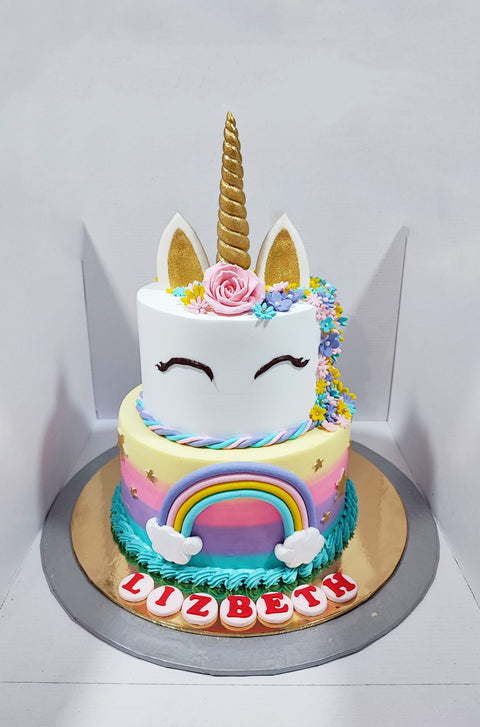 Unicorn 2 Layer Cake